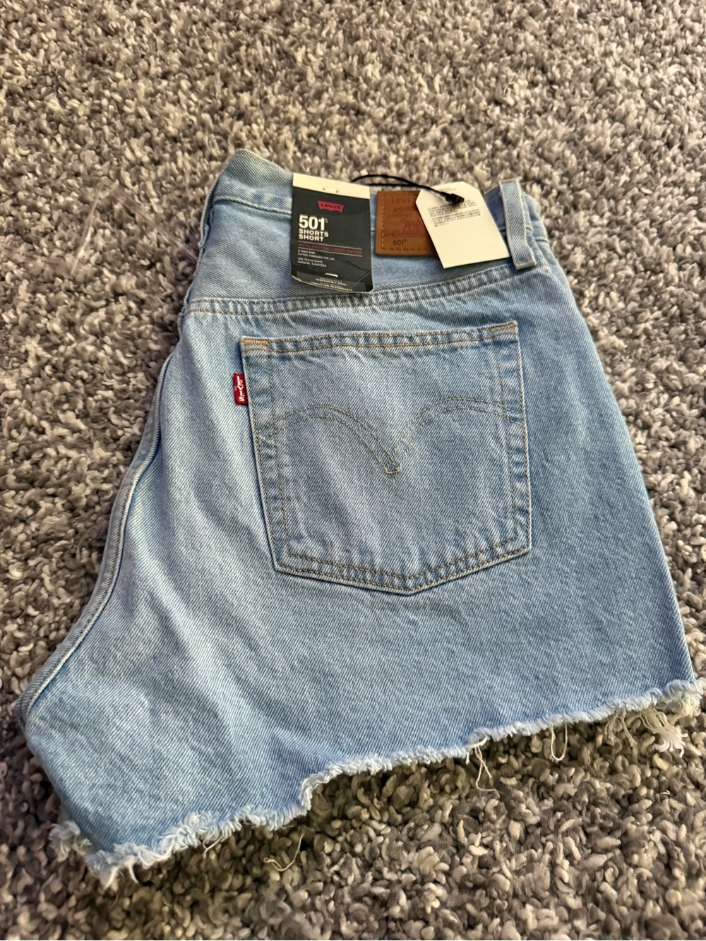 Levi's Light Wash 501 High-Rise Denim Shorts